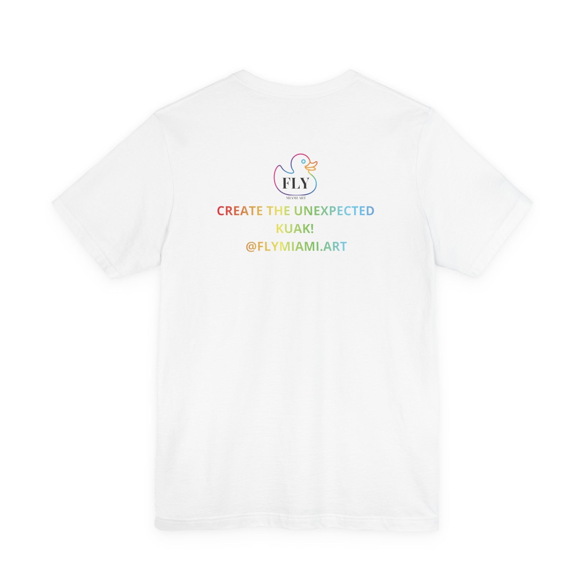 FLY Duck Pride Peace Tee rubber duck pop art graphic tee by Miami pop artist FLY