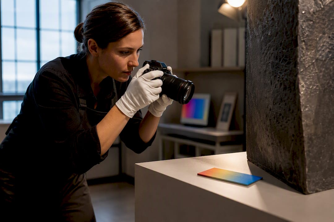 Artwork documented during museum donation transfer