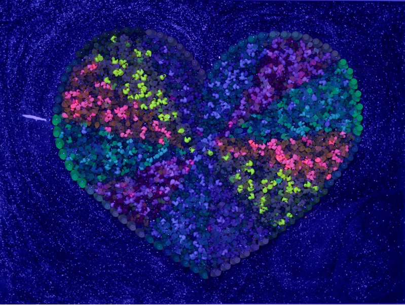 Proud Love 2D Black with Glitter
